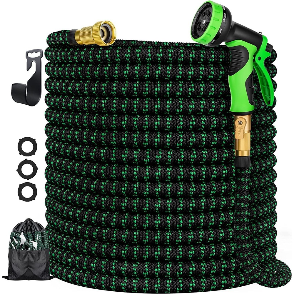 Flexible Hose with 10 Function Nozzle Expandable Garden Hose 75ft Lightweight